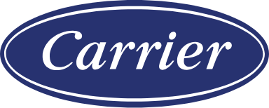 Carrier logo in blue oval shape.